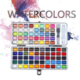 AOOKMIYA Professional 50/72/90 Color Solid Watercolor Set Basic Neon Glitter Watercolor Paint for Drawing Art Paint Supplies Art Supplies AOOKMIYA.COM