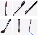 Round Squirrel Hair Brush Black Wooden Pole Suitable for Gouache Acrylic Oil Painting Artist Watercolor Brush Art Supplies