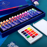 AOOKMIYA 14-color Fluorescent Color Opera Watercolor Paint Sub-packaged Plastic Box/metal Box Packaging Artist-level Art Supplies