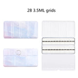 AOOKMIYA 48 Grids Portable Color Box Palette Watercolor Paint Sub-packing Box Tri-fold Card Slot Iron Box Sketch Painting Art Supplies