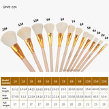 Soft Wool Paint Brushes Set for Pottery Ceramic Painting Oil Acrylic Watercolor Drawing Craft DIY Art Supplies