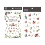 Transfer  plant pattern Paper 2pcs*10*15cm retro hand account material notebook stickers DIY Birthday card making template Art s