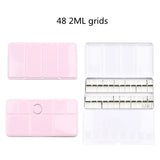 AOOKMIYA 48 Grids Portable Color Box Palette Watercolor Paint Sub-packing Box Tri-fold Card Slot Iron Box Sketch Painting Art Supplies