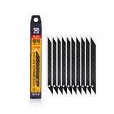 10pcs utility knife blade all black blade 30 degree acute angle paper cutting blade film engraving blade 75*9*0.4mm