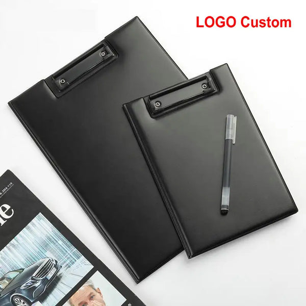 High Quality PU Leather Clipboard A4 Writing Pad Business Office A5 Clipboard Multifunction Padfolio File Folder