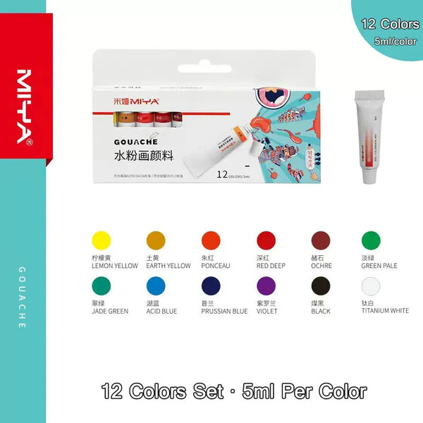 Himi Gouache Paint 56 Colors Miya Jelly Gouache Paint Set 18/24 Colors –  AOOKMIYA