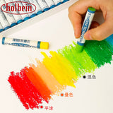 Holbein 12/24/36/48 Color Set Oil Painting Crayon Oily Pastel Stick for Children Soft Oil Rod Crayon Painting Pigment Set