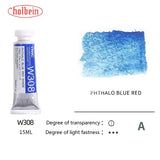 Holbein Artists' Transparent Aquarela Tinta, Tubos Aquarela, Art Aquarela, Pigmento Profissional, Suprimentos de Desenho, 15ml, 0.5oz