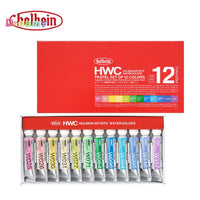 Holbein Artists Transparent Watercolor Pastel Set of 12 Colors 5ml Tubes W452, Color Saturation, Great for Comic Illustrations