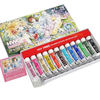 Holbein Co-branded Watercolor Paint 12 Colors 5ml Original Tube Set Illustration Transparent Painting Pigment Art Supplies