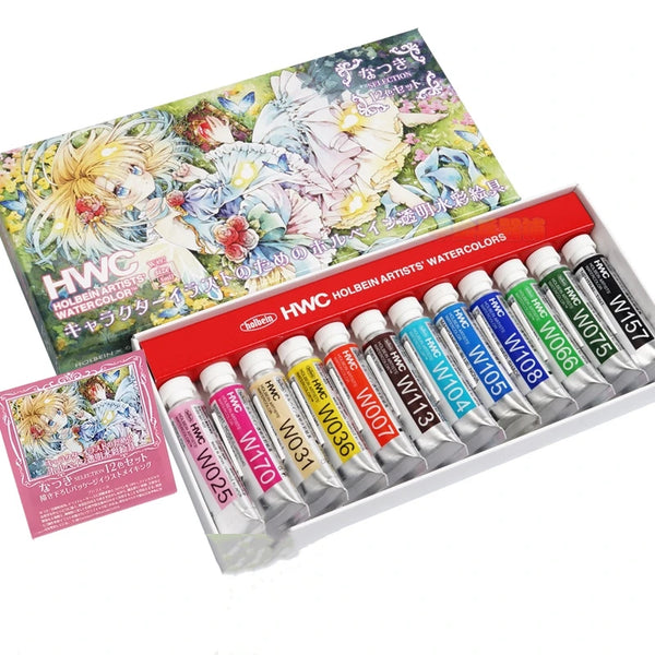 Holbein Co-branded Watercolor Paint 12 Colors 5ml Original Tube Set Il –  AOOKMIYA