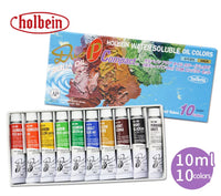 Holbein Duo Aqua Water Soluble  Oil Paints 10Colors 10ml Compact Set Professional Oil Painting Set Supplies