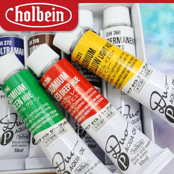 Holbein Duo Aqua Water Soluble Oil Paints 10Colors 10ml Compact
