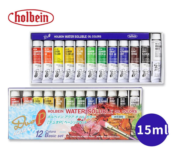 Holbein Duo Aqua Water Soluble Oil Paints 12Colors 10ml Starter