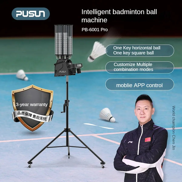 Hot Sell Automatic Badminton Ball Machine Launcher Equipment Feeder Robot For Training Practice with APP Remote Control