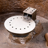 Hot Selling Barrel Shape GRC Gas Firepit Outdoor Garden Fire Table Heater Gas Fire Column Camping Barbecue Smokeless Fireplace