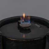 Hot Selling Barrel Shape GRC Gas Firepit Outdoor Garden Fire Table Heater Gas Fire Column Camping Barbecue Smokeless Fireplace