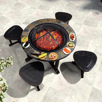 Household Garden Fire Pits Outdoor Hotel Barbecue Stove Set Villa Courtyard Heating Furnace Wrought Iron Balcony Winter Heaters