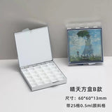 Ideaplus-Caixa Portátil Aquarela Pintura, Mini Caixa De Cor De Água, Pigmento Hidratante, Caixa De Metal, Pintura Esboço