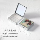 Ideaplus-Caixa Portátil Aquarela Pintura, Mini Caixa De Cor De Água, Pigmento Hidratante, Caixa De Metal, Pintura Esboço