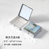 Ideaplus-Caixa Portátil Aquarela Pintura, Mini Caixa De Cor De Água, Pigmento Hidratante, Caixa De Metal, Pintura Esboço