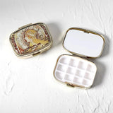 Ideaplus-Caixa Portátil Aquarela Pintura, Mini Caixa De Cor De Água, Pigmento Hidratante, Caixa De Metal, Pintura Esboço