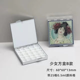 Ideaplus-Caixa Portátil Aquarela Pintura, Mini Caixa De Cor De Água, Pigmento Hidratante, Caixa De Metal, Pintura Esboço