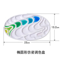 AOOKMIYA  Imitation Porcelain Watercolor Palette Art Paint Drawing Tray Color Palette for Oil Painting Pallet Office Supply Art Supplies