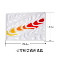 AOOKMIYA  Imitation Porcelain Watercolor Palette Art Paint Drawing Tray Color Palette for Oil Painting Pallet Office Supply Art Supplies