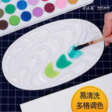 AOOKMIYA  Imitation Porcelain Watercolor Palette Art Paint Drawing Tray Color Palette for Oil Painting Pallet Office Supply Art Supplies