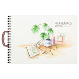 Impermeable Coloring Book 8K Drawing Book Not Self-dyeing Watercolor Sketchbook For Marker Pens