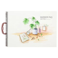 Impermeable Coloring Book 8K Drawing Book Not Self-dyeing Watercolor Sketchbook For Marker Pens