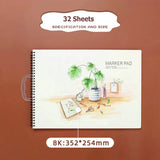Impermeable Coloring Book 8K Drawing Book Not Self-dyeing Watercolor Sketchbook For Marker Pens