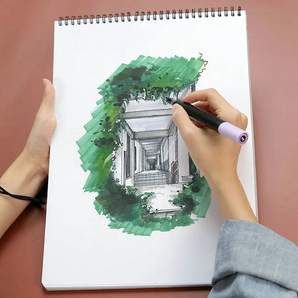 Impermeable Coloring Book 8K Drawing Book Not Self-dyeing Watercolor Sketchbook For Marker Pens