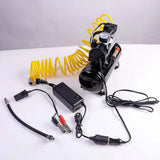Inflator silencioso portátil sem óleo, compressor de ar para carro e bicicletas, 12V, 220V