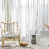 Japanese type contracted stripe linen stripe sheer curtains living room curtain tulle shade kitchen bedroom sitting room curtain