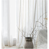 Japanese type contracted stripe linen stripe sheer curtains living room curtain tulle shade kitchen bedroom sitting room curtain
