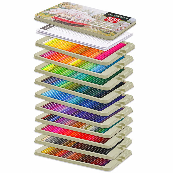 Kalour 120 Colors Professional Color Pencil Set Iron Box Colored