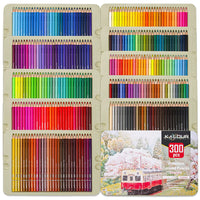 KALOUR Colored Pencil 50/180/300 Pcs Set Sketch Color Pencil Set Graffiti Oil Color Lead Gift Box Art Coloring Painting Set