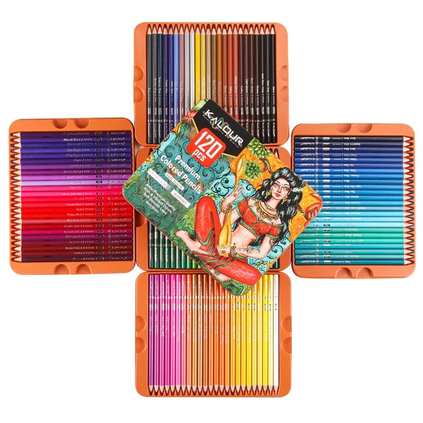 KALOUR Professional Colored Pencils,Set of 240 Colors,Artists Soft Core with Vibrant Color,Ideal for Drawing Sketching Shading,Coloring Pencils for