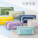 Kawaii Big Capacity Pencil Case Canvas Storage Pouch Marker Pen Case Stationery Bag School Office Organizer for Girls Student