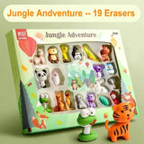 Kawaii Fairy Princess Cartoon Eraser Set para Crianças, Borrachas de Alimentos, Novidade Animal Shape Rubber, Artigos de papelaria bonitos