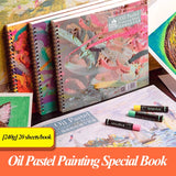 Kuelox-Papel De Pintura A Óleo Acrílico Pastel, Thicken Drawing Sketchbook para Graffiti Profissional, Giz De Giz, 20 Folhas