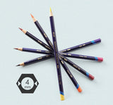 Lápis de Cor Derlow-Inktense, Lápis de tinta não tóxico, lápis solúvel em água, caixa de lata, arte para desenho, 12 cores, 24 cores, 36 cores, 72 cores
