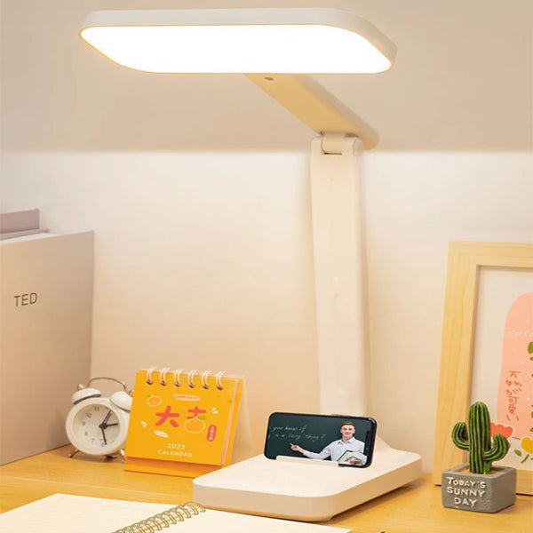 LED Desk Lamp 3 Levels Dimmable Touch Night Light USB Rechargeable Eye Protection Foldable Table Lamp For Bedroom Bedside Desk