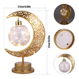 LED Moon Bedside Lamp Magic Moon Shape Creative Hanging Ball Battery Powered Table Lamp Romantic Bedside Deco for Bedroom Home