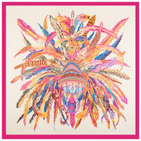 LESIDA Silk Scarf Women Large Shawls Feather Print Stoles Square Bandana Luxury Brand Kerchief Scarves Female Foulard 1306