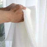 LISM White Tulle Curtains for Living Room Bedroom Decoration Modern Chiffon Solid Sheer Voile Kitchen Curtain Fabric Drapes