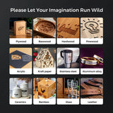 LONGER RAY5 10W LASER ENGRAVING MACHINE Quick Focus Wifi Control with 500mm(19.69inch) Honeycomb Panel and Rotary Roller