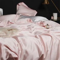 Lanlika Women Pink 100% Silk Bedding Set Double Queen King Duvet Cover Fitted Sheet Or Flat Sheet Bed Linen Pillowcase For Bed